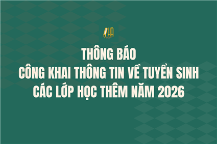 Về việc công khai thông tin về tuyển sinh các lớp học thêm năm 2026
