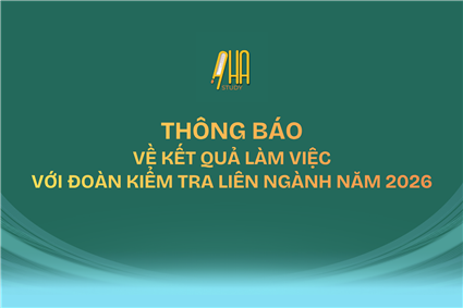 Kết quả làm việc với Đoàn kiểm tra liên ngành năm 2026